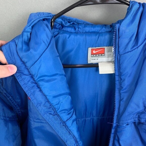 Nike Team KU University of Kansas Jayhawks Blue Full Zip Hooded Coat Medium - Picture 6 of 8